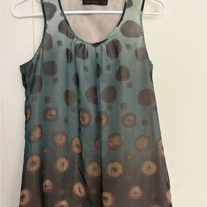 The Limited Brown and Gold Sleeveless Tank Top